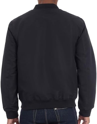 Michael Kors Men's Lightweight Bomber Jacket, Wind and Water Resistant, Black, Large at Amazon Men’s Clothing store
