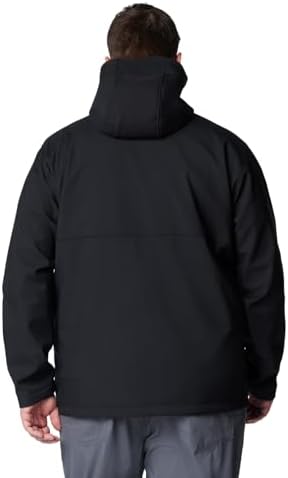 Columbia Mens Ascender II Hooded Softshell Rain Jacket, Black, Small : Sports & Outdoors