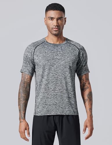 5 Pack Men’s Active Quick Dry Crew Neck T Shirts | Athletic Running Gym Workout Short Sleeve Tee Tops Bulk (Set 3, Large) : Clothing, Shoes & Jewelry